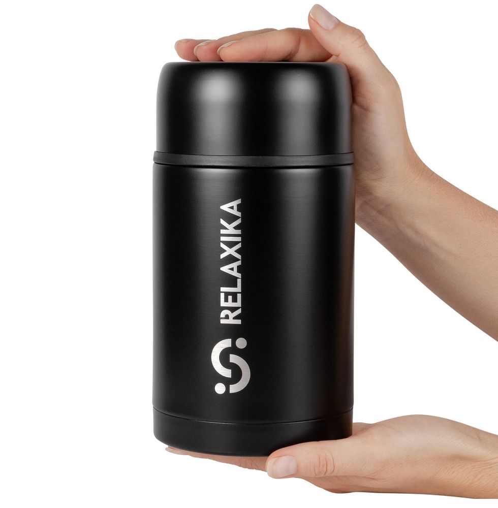 Термос для еды Relaxika 1000, черный — изображение 6