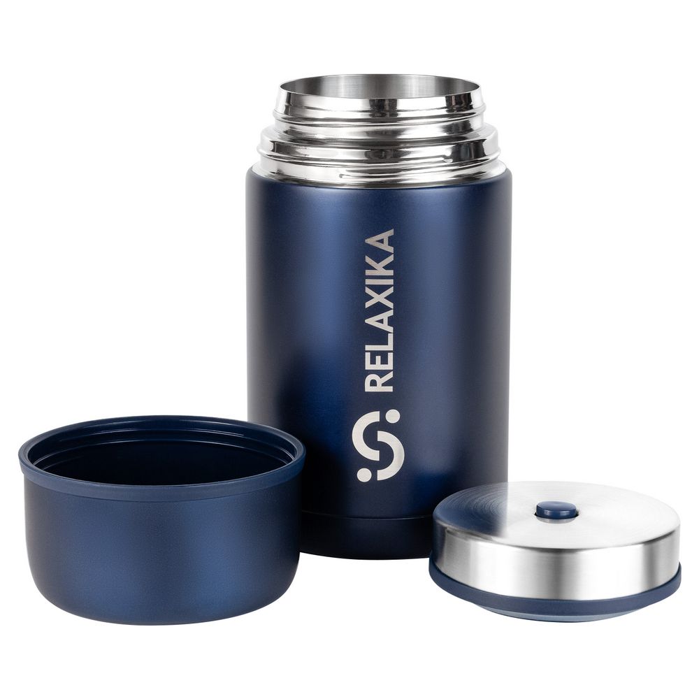 Термос для еды Relaxika 1000, темно-синий — изображение 5