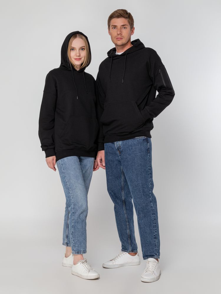 Худи унисекс Hand Some, черное — изображение 15