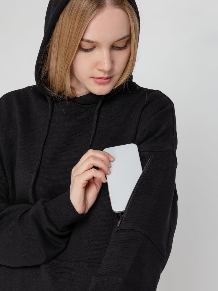 Худи унисекс Hand Some, черное — изображение 11