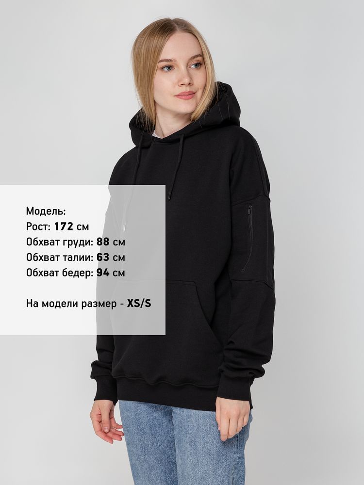 Худи унисекс Hand Some, черное — изображение 7