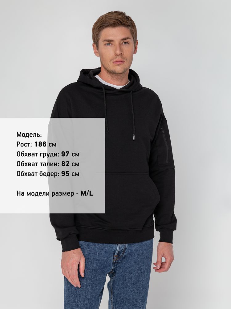Худи унисекс Hand Some, черное — изображение 12
