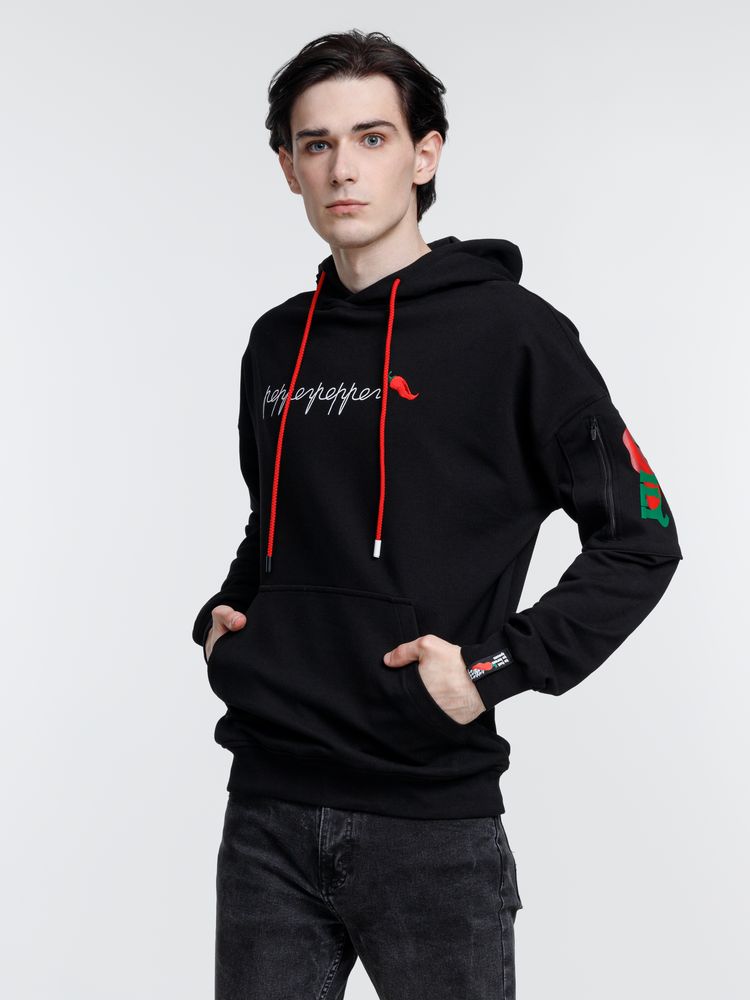 Худи унисекс Hand Some, черное — изображение 16