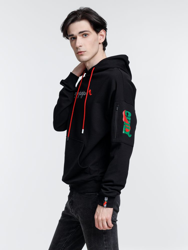 Худи унисекс Hand Some, черное — изображение 17