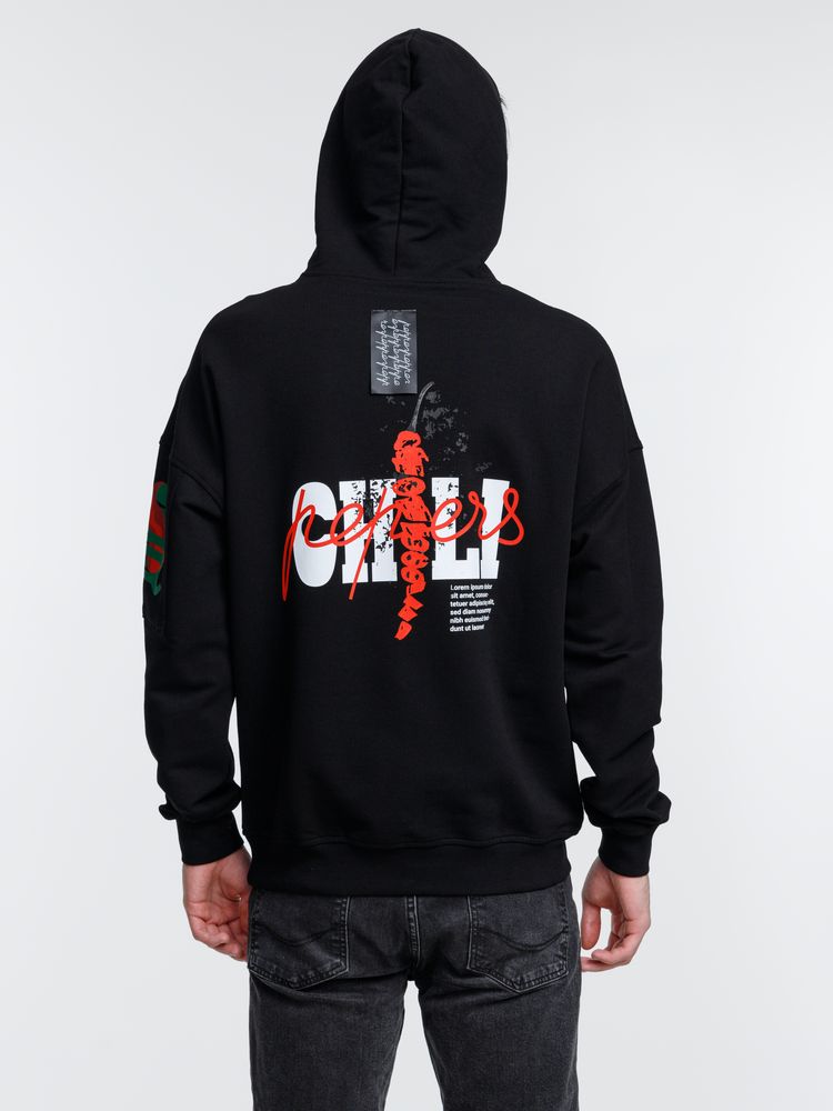 Худи унисекс Hand Some, черное — изображение 18