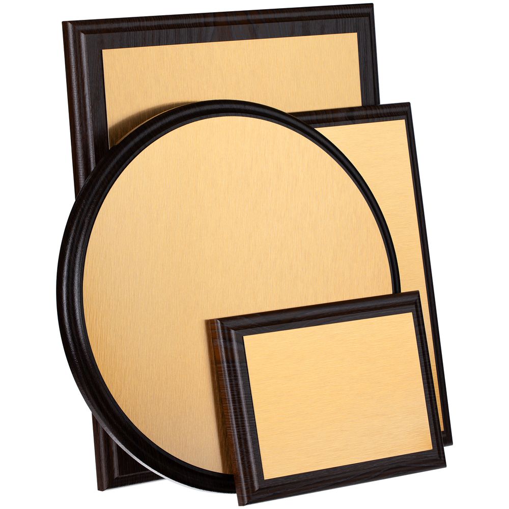 Плакетка Plaque, малая, вишня с золотистой пластиной — изображение 7