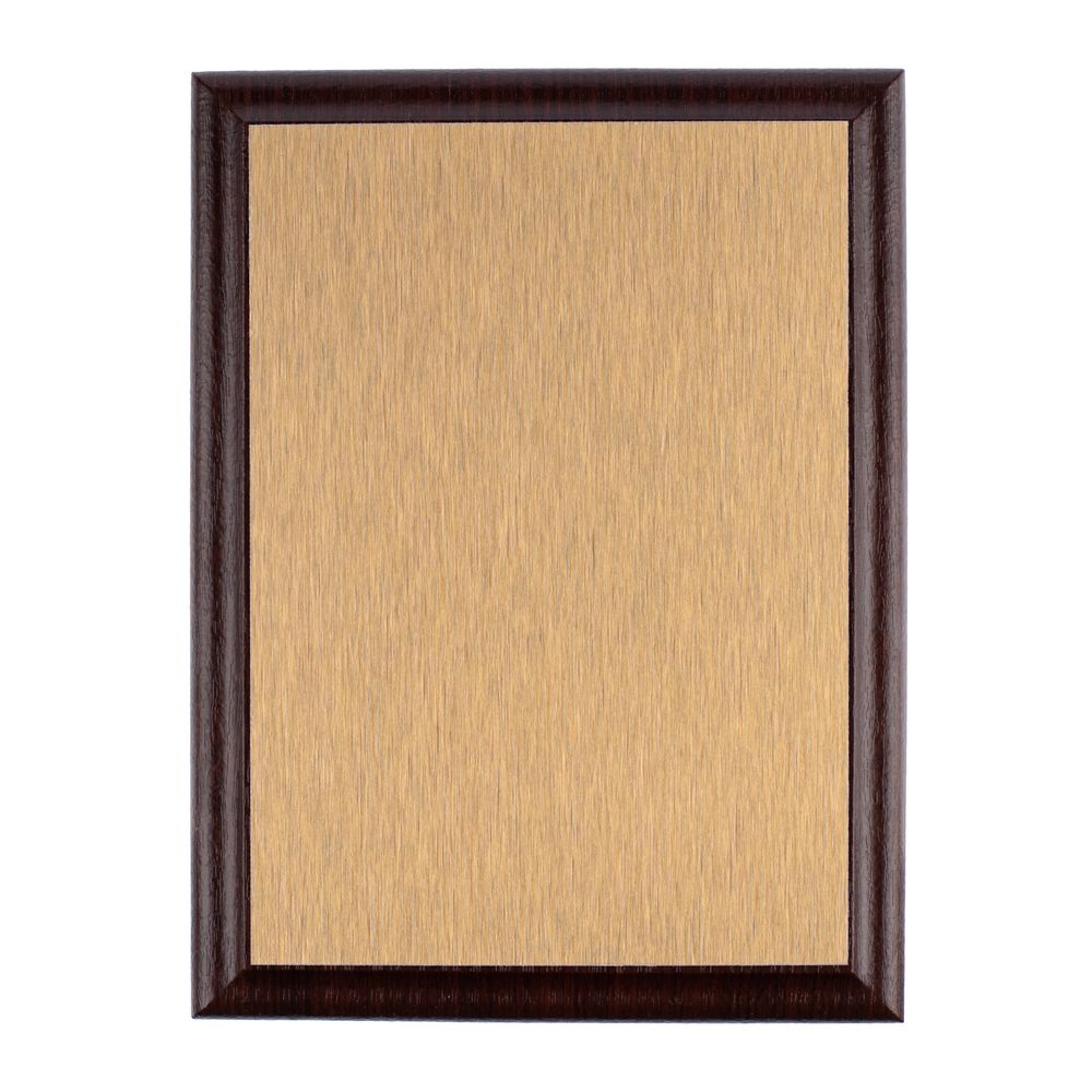 Плакетка Plaque, малая, вишня с золотистой пластиной — изображение 5