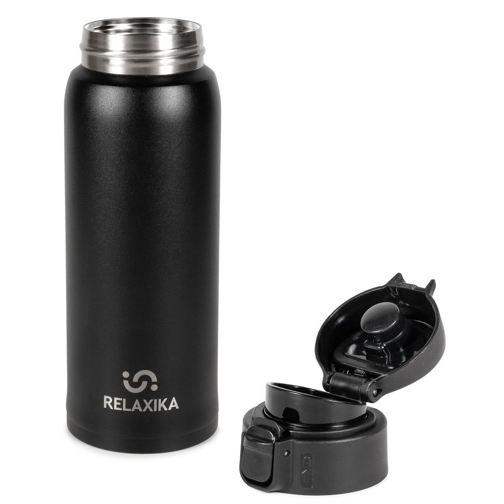 Термокружка Relaxika, черная — изображение 2