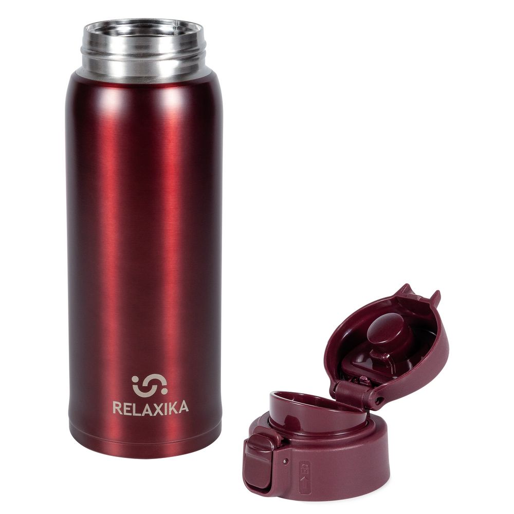 Термокружка Relaxika, бордовая — изображение 2