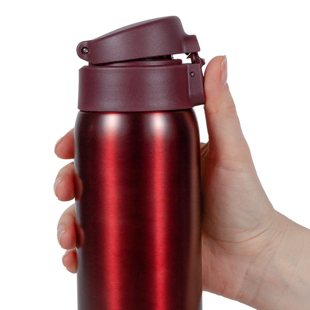 Термокружка Relaxika, бордовая — изображение 5