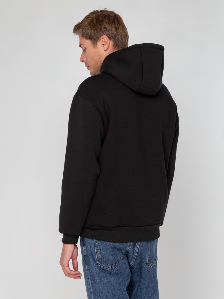 Худи унисекс оверсайз Full Swing, черное — изображение 8