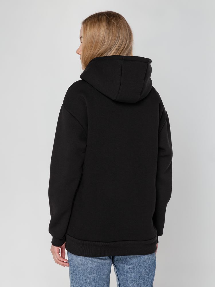 Худи унисекс оверсайз Full Swing, черное — изображение 12