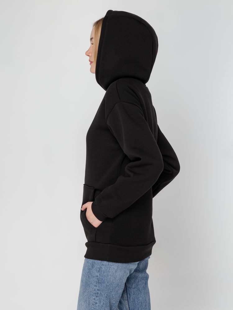 Худи унисекс оверсайз Full Swing, черное — изображение 11