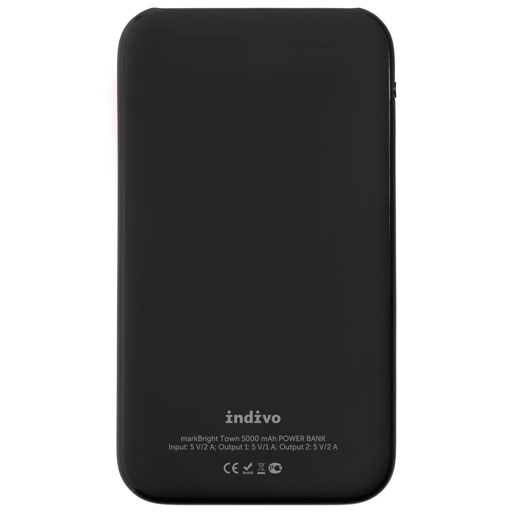 Аккумулятор с подсветкой markBright Town, 5000 мАч, черный — изображение 4
