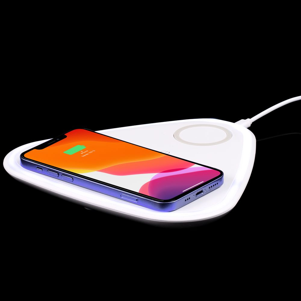 Станция беспроводной зарядки с антистрессом Countdown, белая — изображение 5