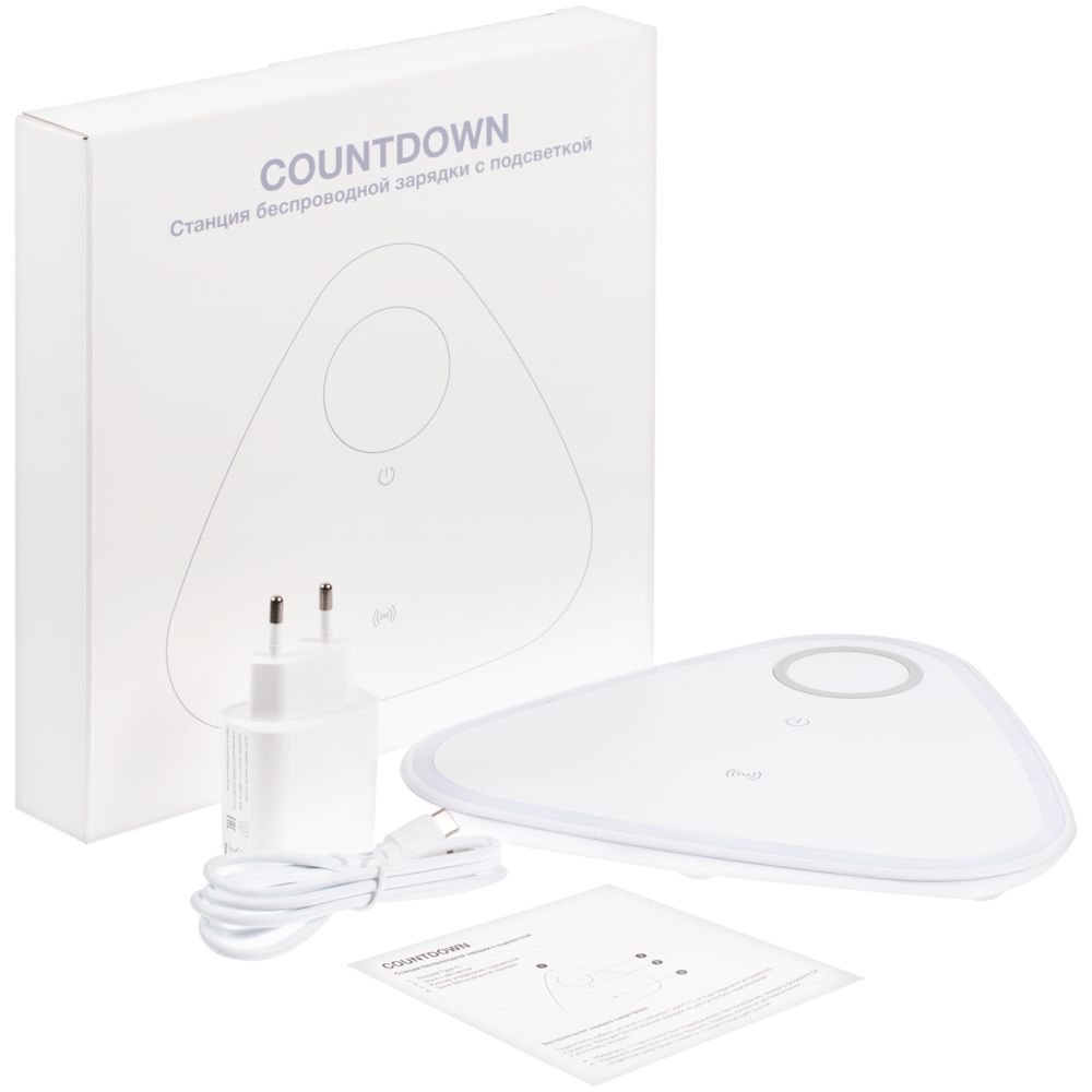 Станция беспроводной зарядки с антистрессом Countdown, белая — изображение 7