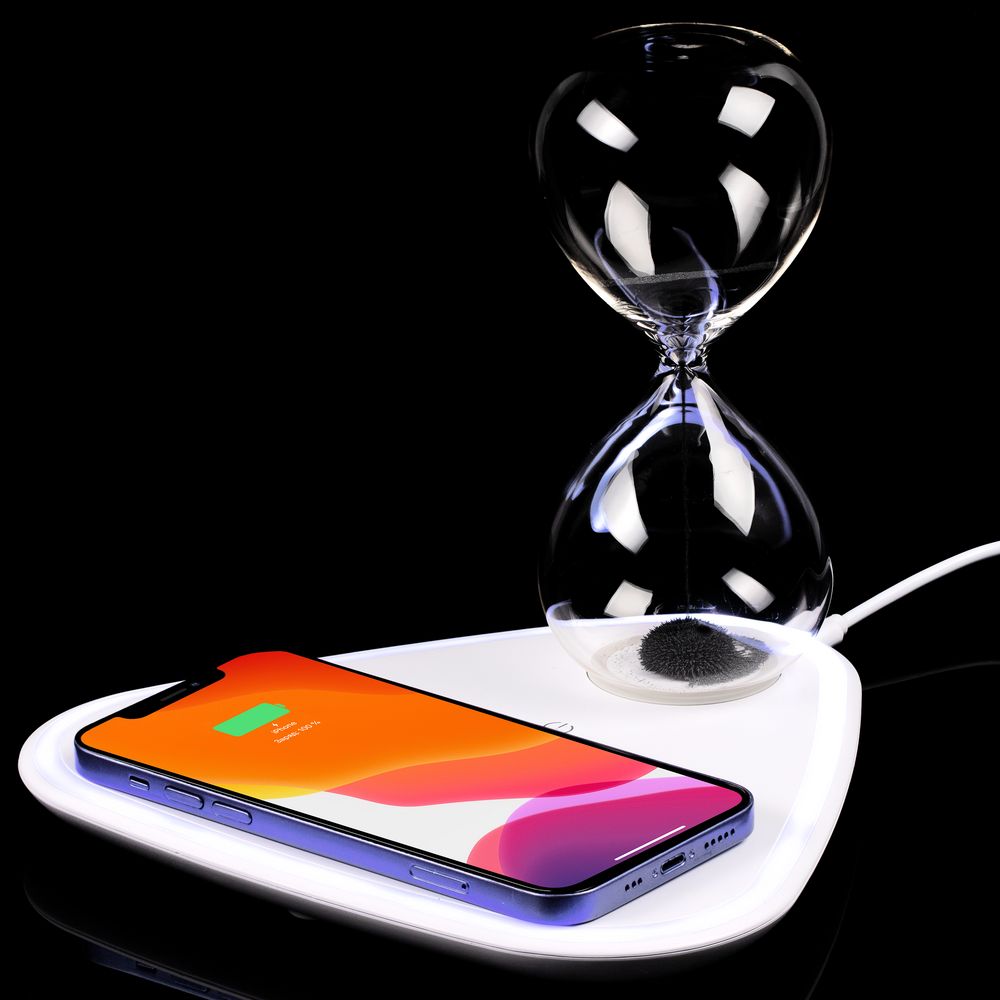 Станция беспроводной зарядки с антистрессом Countdown, белая — изображение 2