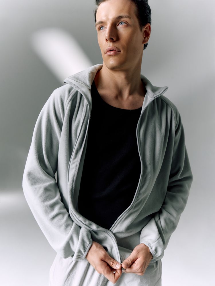 Куртка флисовая унисекс Fliska, светло-серая — изображение 7