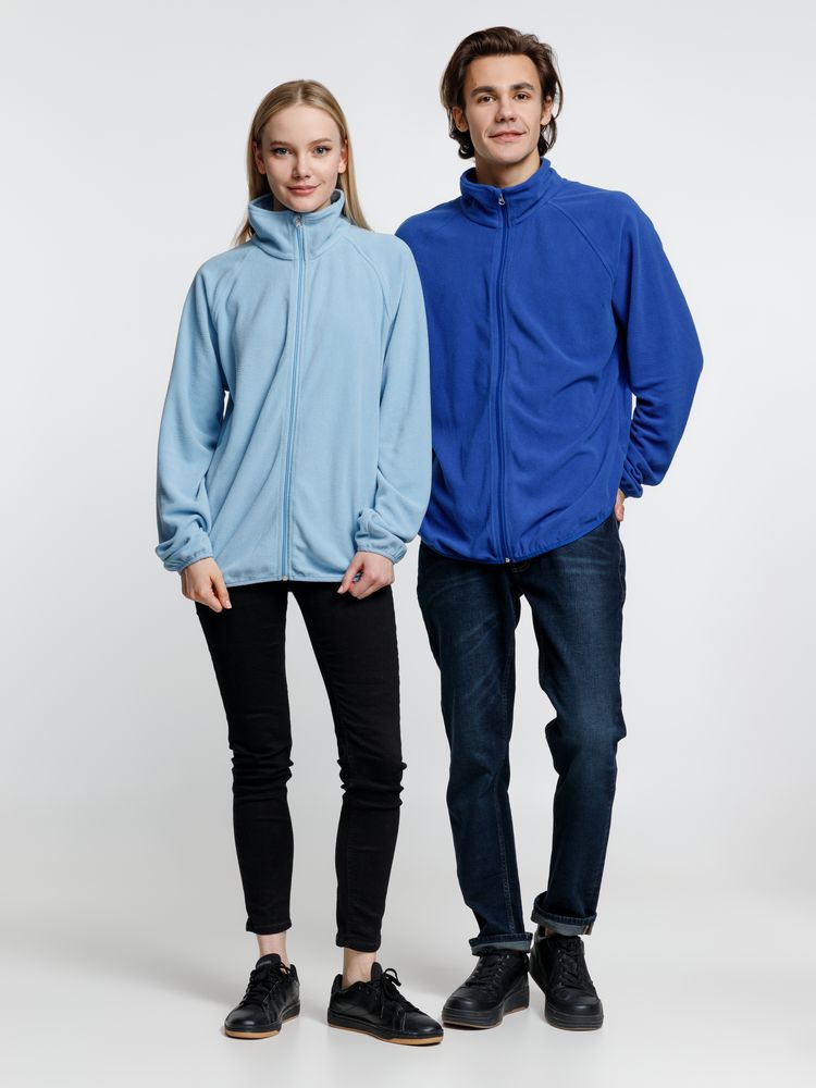 Куртка флисовая унисекс Fliska, голубая — изображение 15