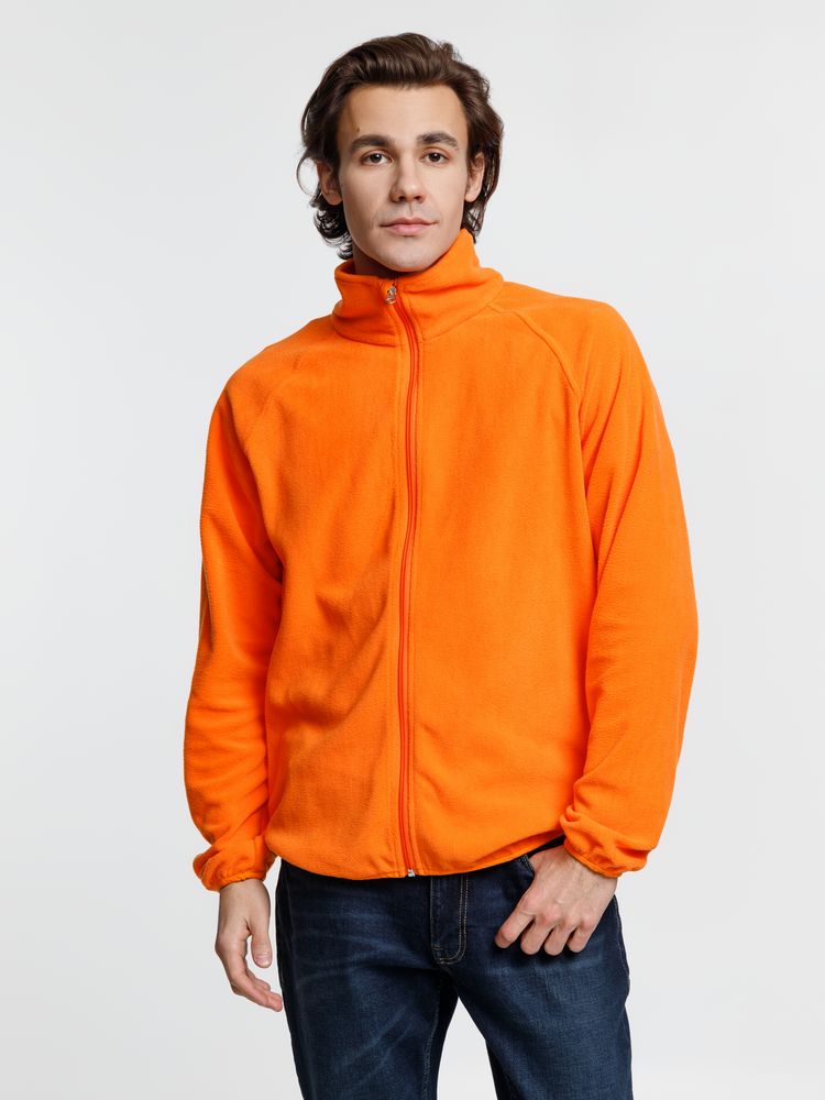 Куртка флисовая унисекс Fliska, оранжевая — изображение 7