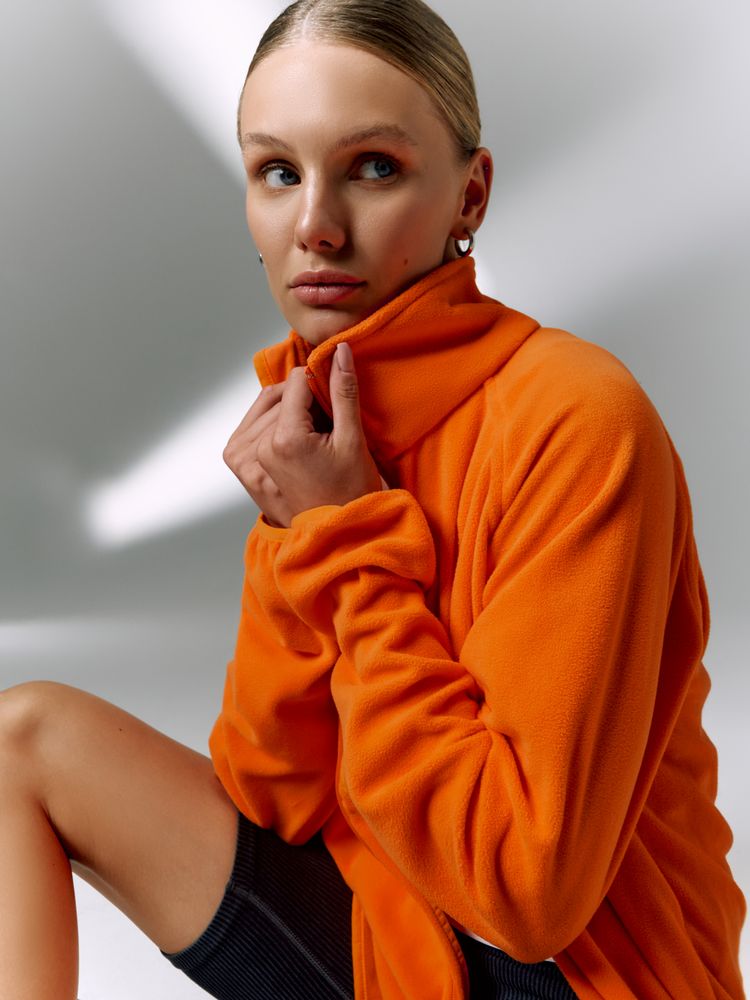 Куртка флисовая унисекс Fliska, оранжевая — изображение 16