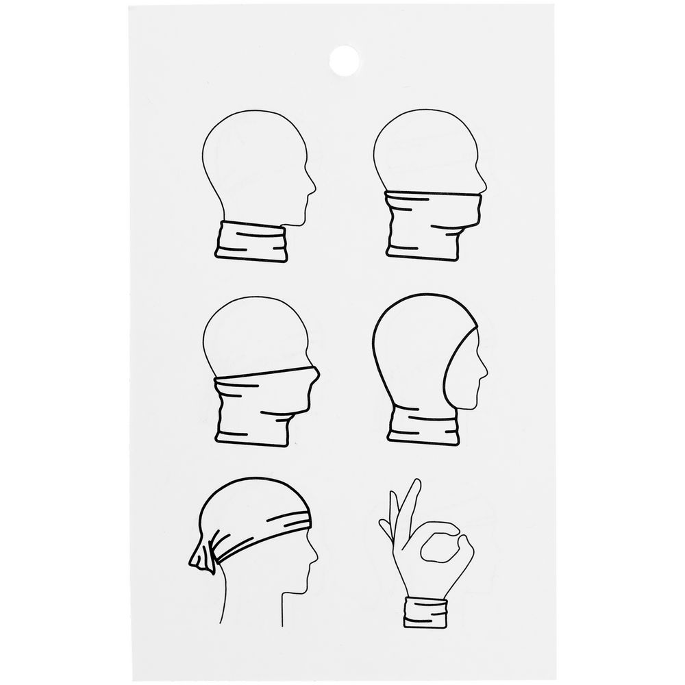 Многофункциональная бандана Dekko, белая — изображение 4