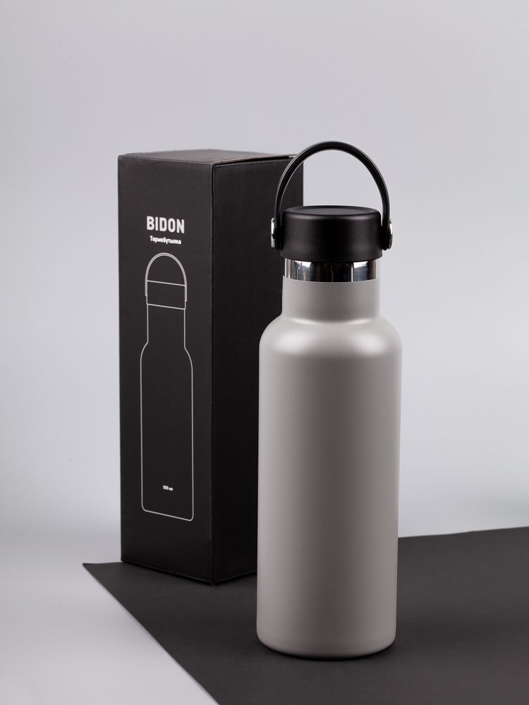 Термобутылка Bidon, серая — изображение 11