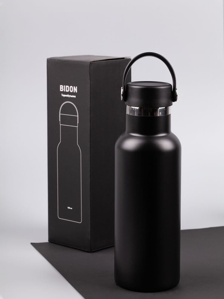 Термобутылка Bidon, черная — изображение 11