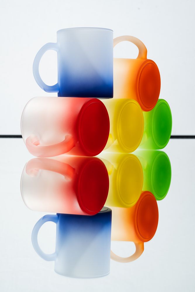 Кружка Grade Fade для сублимационной печати, матовая, синяя — изображение 4