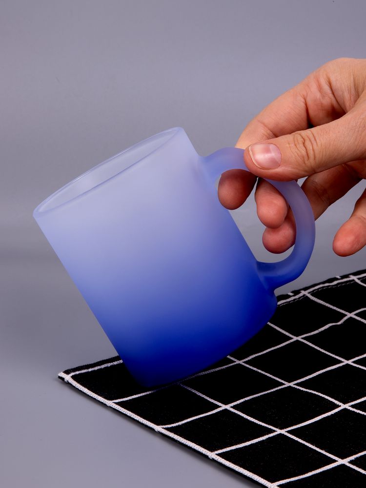 Кружка Grade Fade для сублимационной печати, матовая, синяя — изображение 3