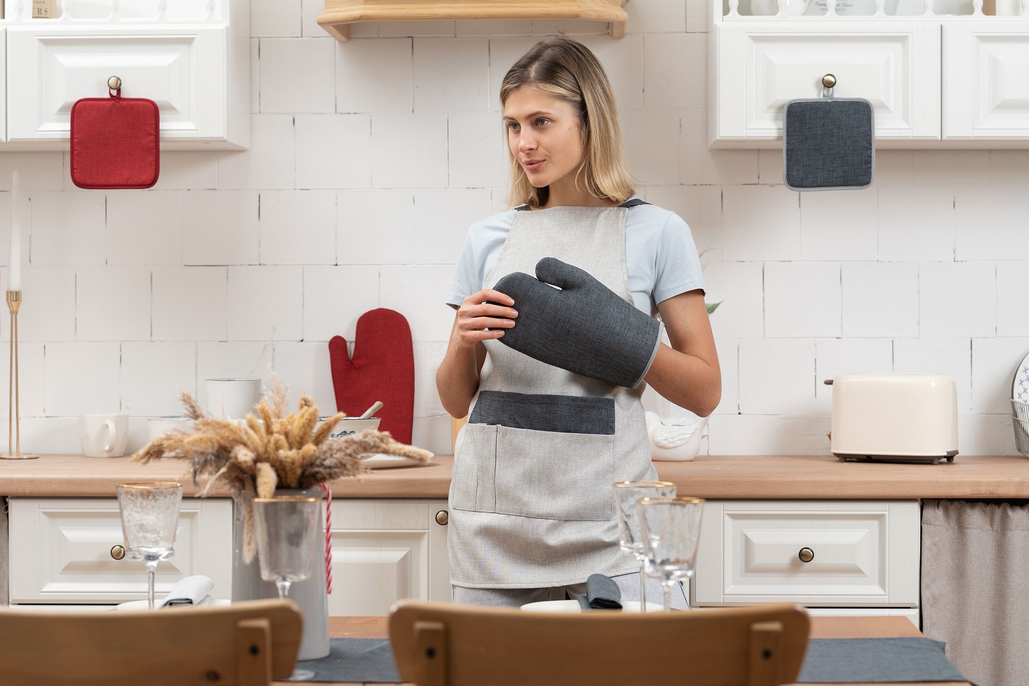 Прихватка-рукавица Settle In, темно-серая — изображение 4