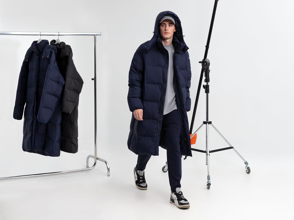 Пуховик унисекс Kapsula, темно-синий — изображение 14