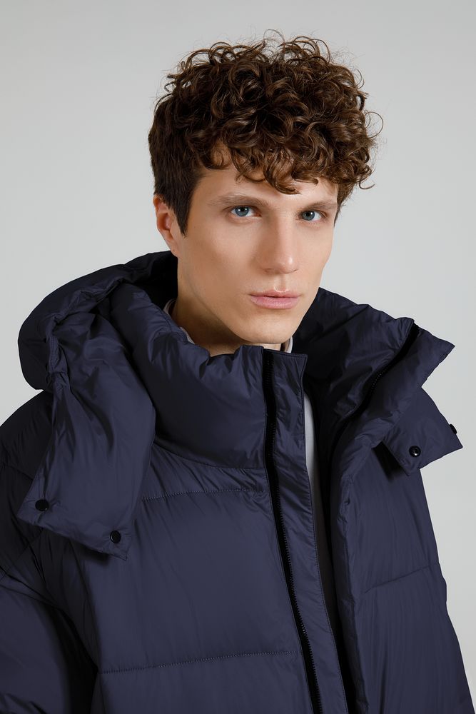 Пуховик унисекс Kapsula, темно-синий — изображение 12