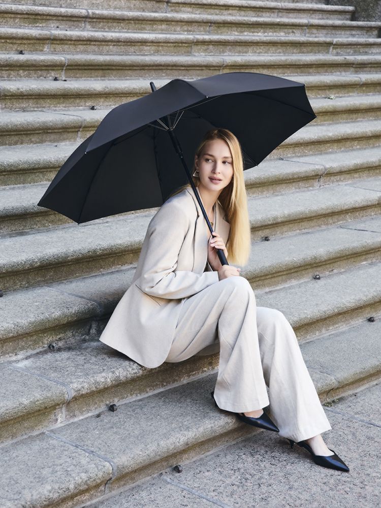 Зонт-трость Domelike, черный — изображение 6