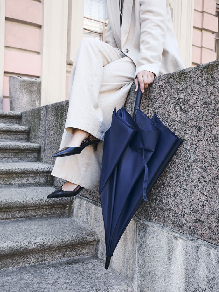 Зонт-трость Domelike, темно-синий — изображение 6