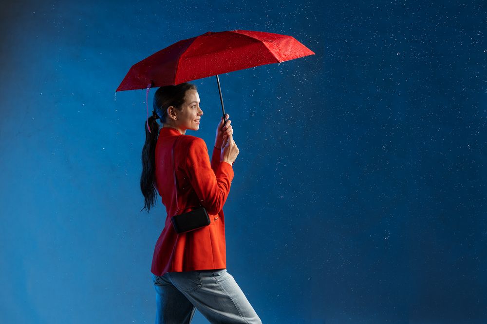 Зонт складной Color Action, в кейсе, красный — изображение 7