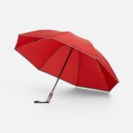 Зонт наоборот складной Futurum со светоотражающим кантом, красный