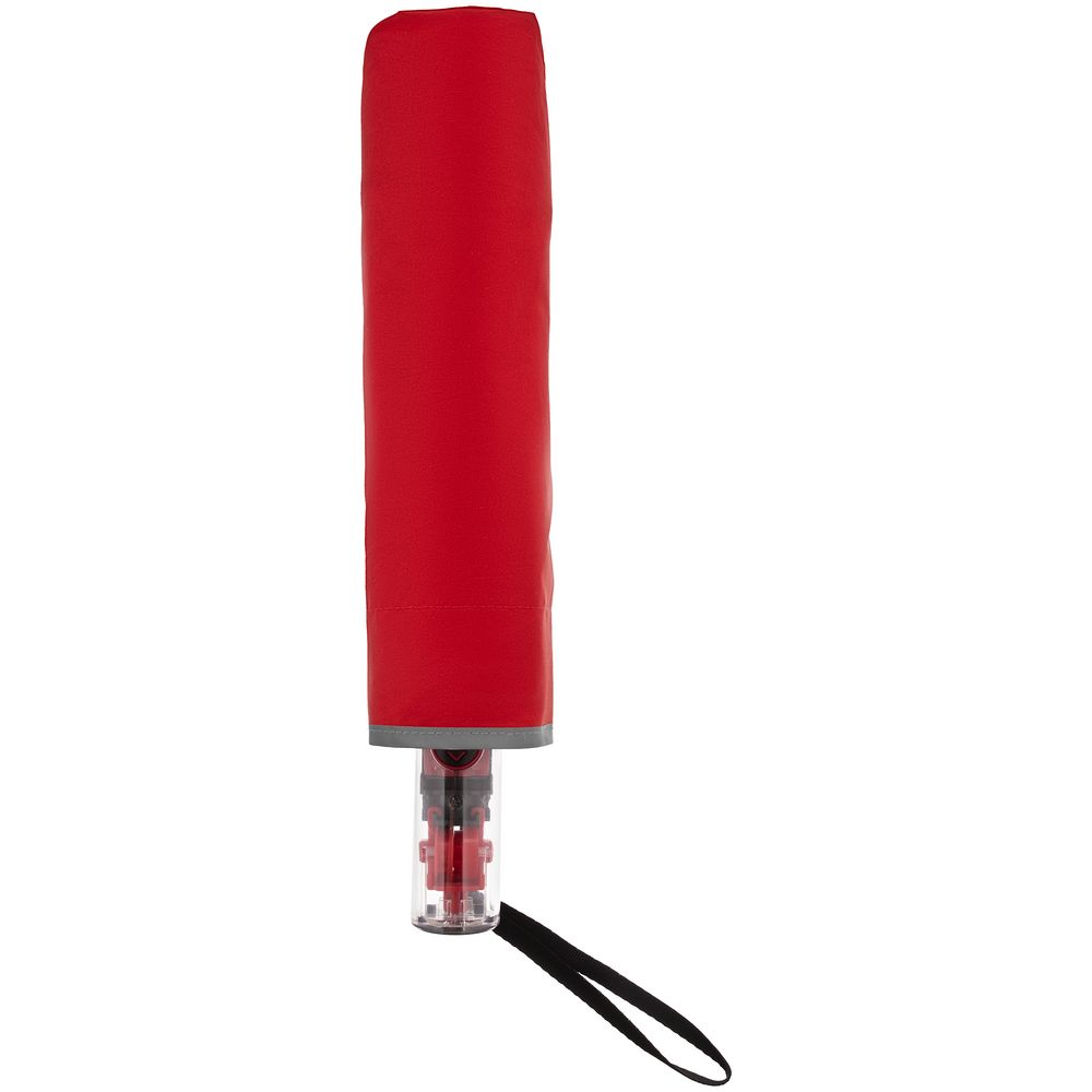 Зонт наоборот складной Futurum со светоотражающим кантом, красный — изображение 6