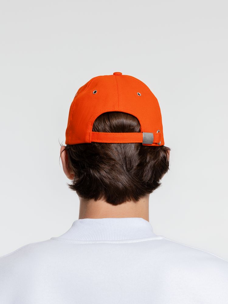Бейсболка Classic, оранжевая с белым кантом — изображение 6