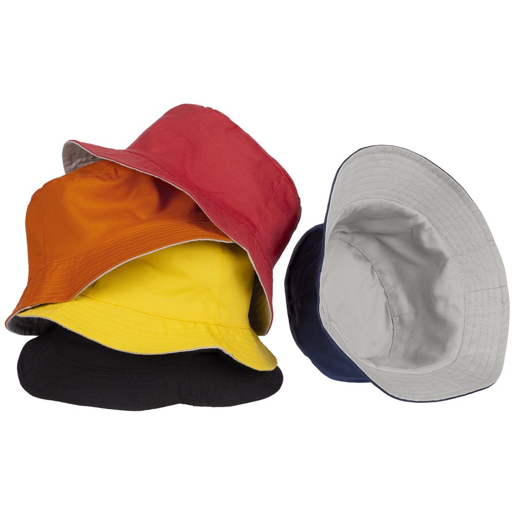 Панама Summer двусторонняя, оранжевая с серым — изображение 5