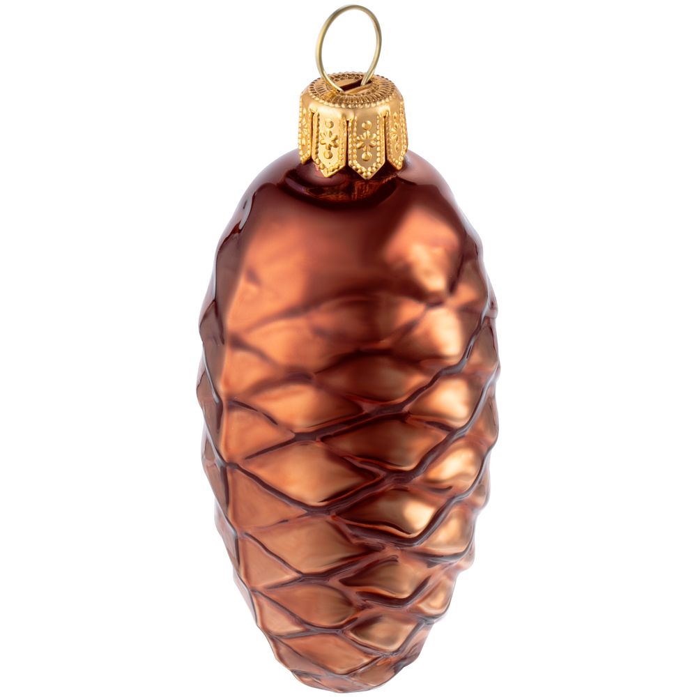 Елочная игрушка «Шишка», коричневая — изображение 3