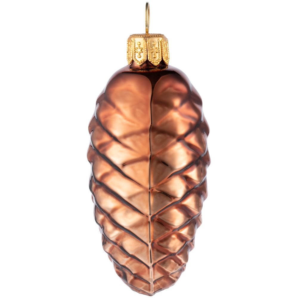 Елочная игрушка «Шишка», коричневая — изображение 2
