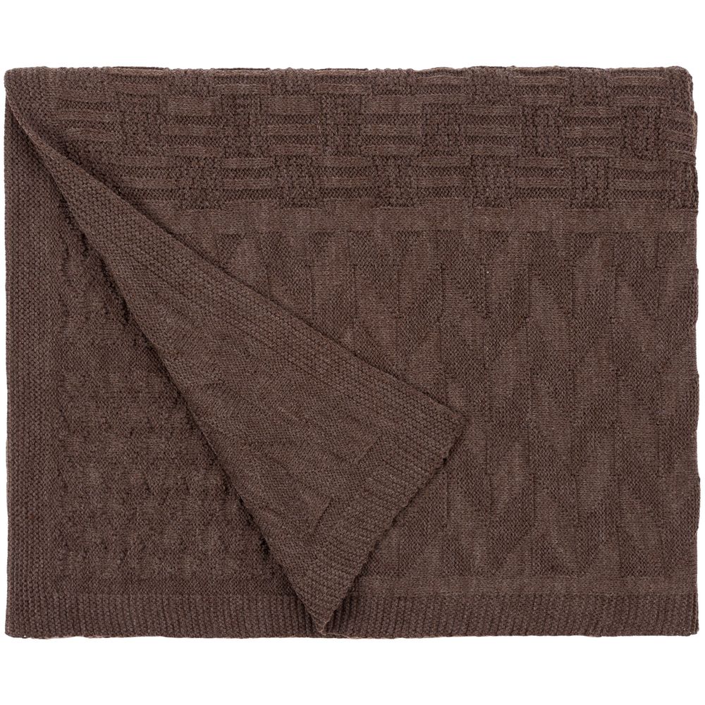 Плед Snippet, коричневый меланж — изображение 3