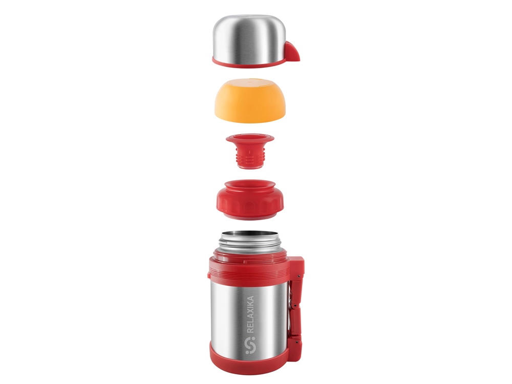 Термос универсальный (для еды и напитков) Relaxika 201, 800 мл, стальной — изображение 4