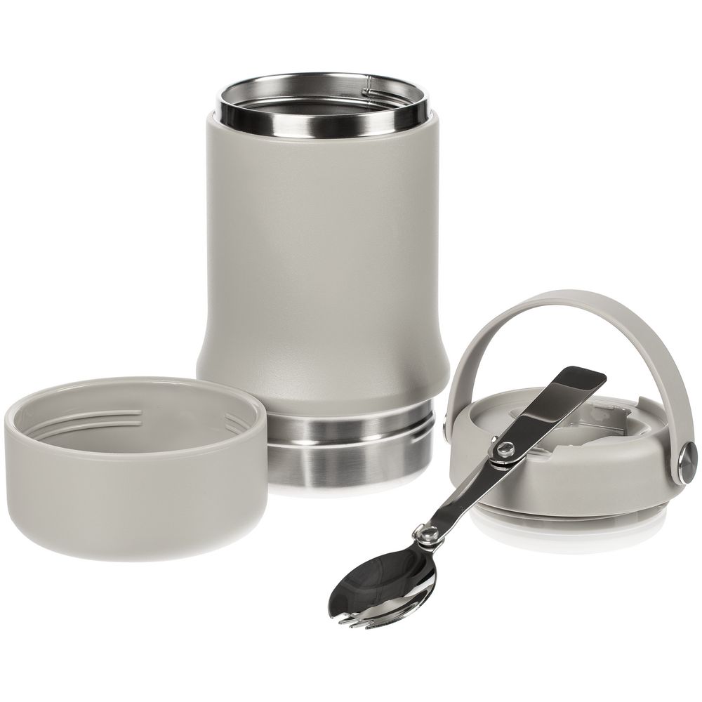 Термос для еды Tabenodo, серый — изображение 10