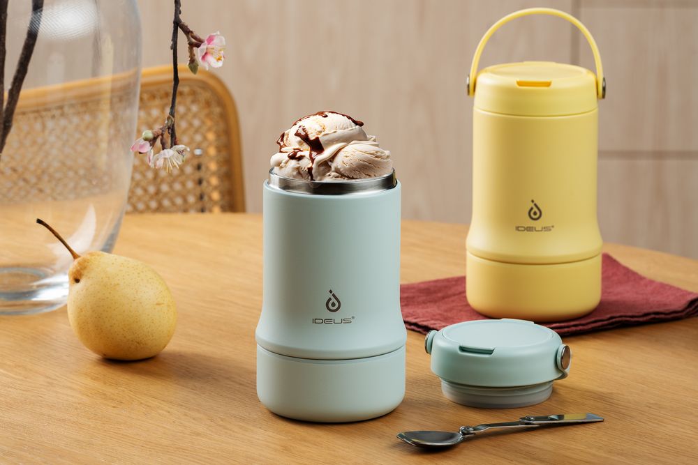 Термос для еды Tabenodo, голубой — изображение 12