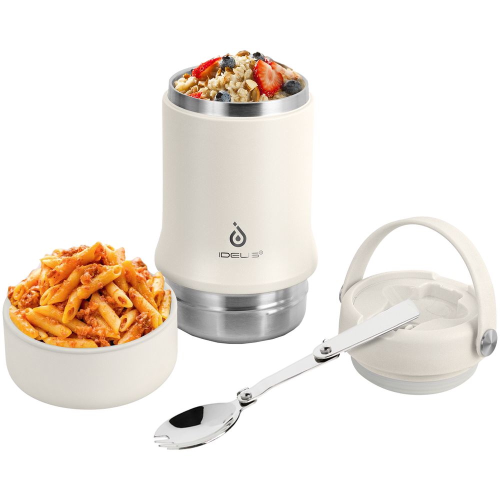 Термос для еды Tabenodo, белый (молочный) — изображение 12