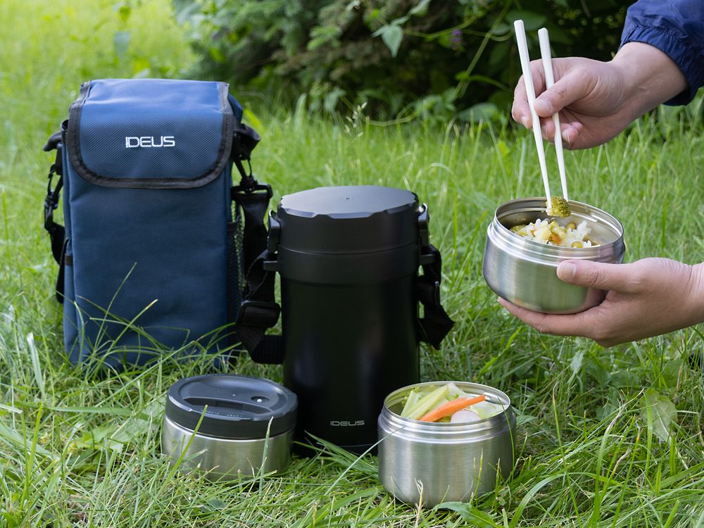 Термос для еды Jiayi в термочехле, черный — изображение 15