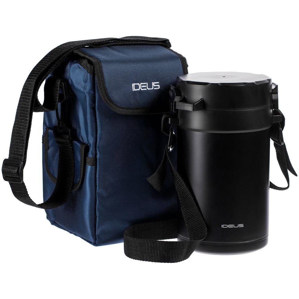 Термос для еды Jiayi в термочехле, черный — изображение 12