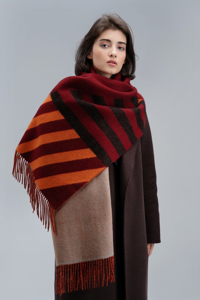 Палантин Charming, коричневый с оранжевым — изображение 14